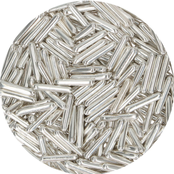 Zuckerstäbchen - Metallic Silber - 70 g - von FunCakes